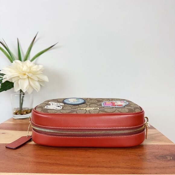 NWT Coach X‎ Peanuts Jamie Camera Bag In Signature Canvas With Patches - Picture 6 of 9